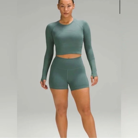 Lululemon womens wunder train high rise biker shorts size 4 - Picture 1 of 7